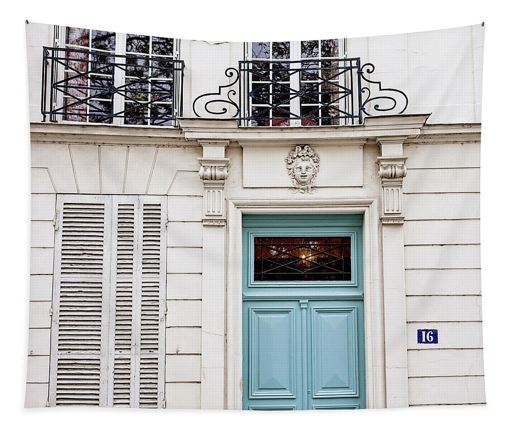 Door Photography Tapestry featuring the photograph Doors NO. 16 - Paris, France by Melanie Alexandra Price