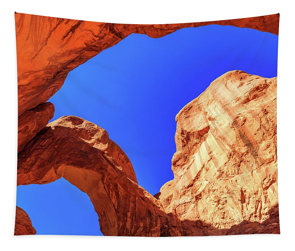 Arches National Park Tapestry featuring the photograph Double Arches by Raul Rodriguez