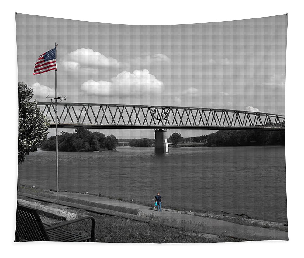 Ohio River Tapestry featuring the photograph Down by the River by Holden The Moment