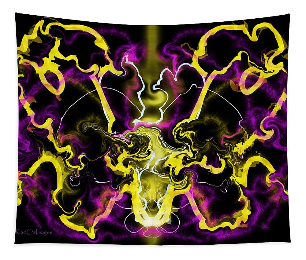 Digital Art Tapestry featuring the digital art Dragon Dreams by Kae Cheatham