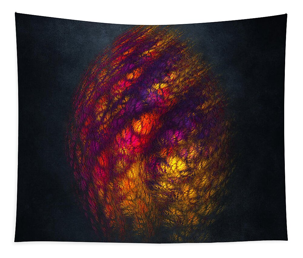 Dragon Egg Tapestry featuring the digital art Dragon Egg Fractal Art by Justyna Jaszke JBJart