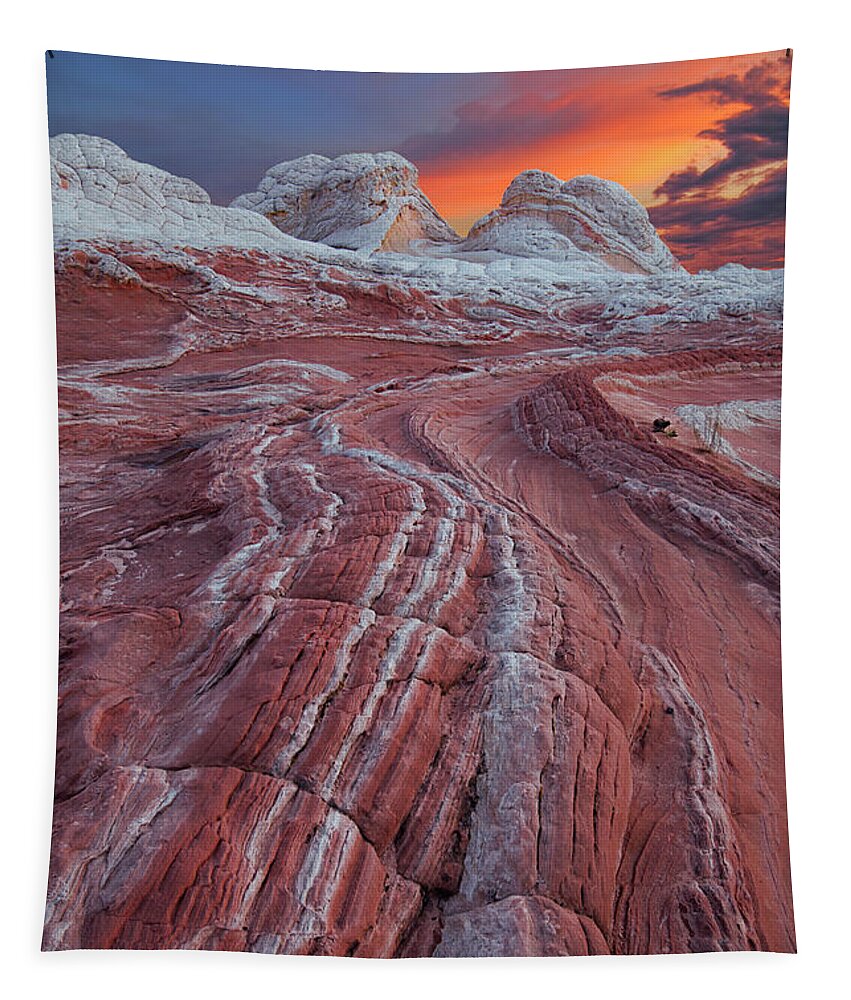 White Pocket Tapestry featuring the photograph Dragons Tail Sunrise by Ralf Rohner