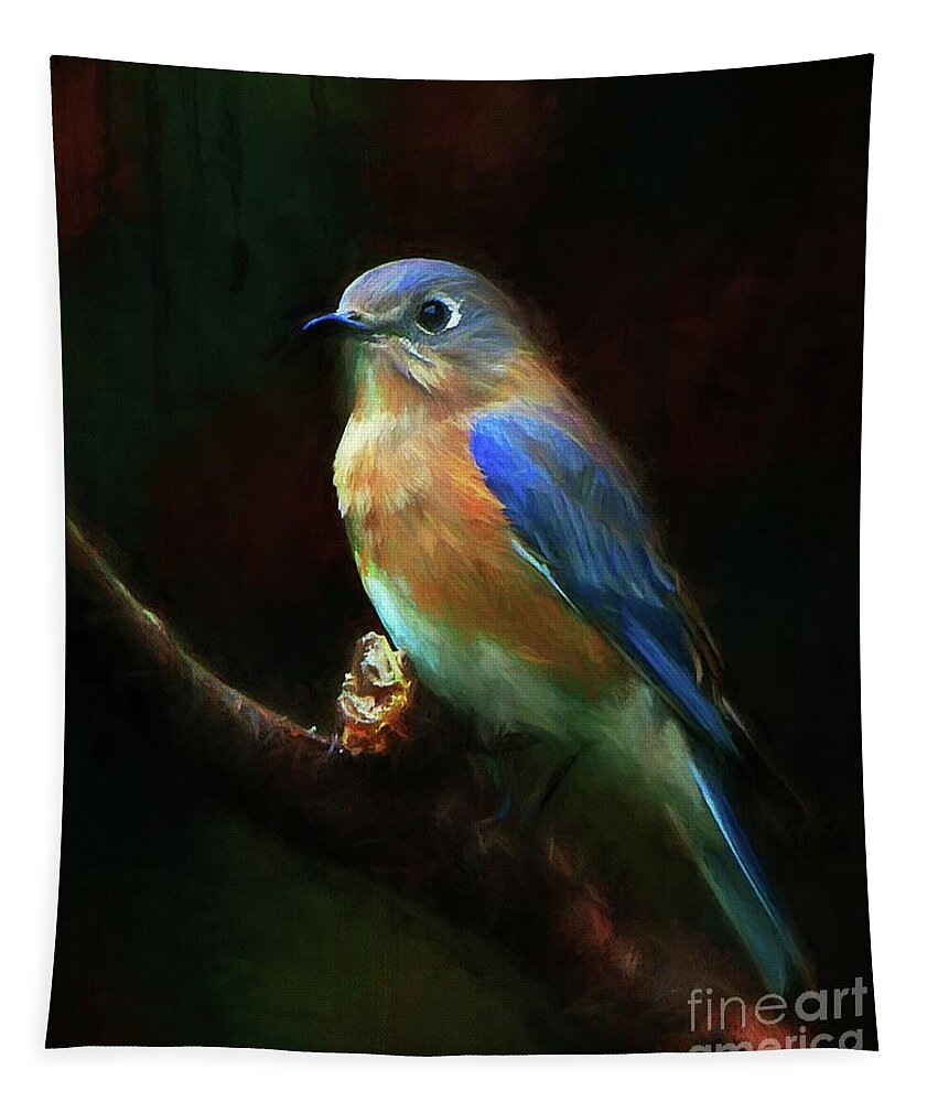 Bluebird Tapestry featuring the photograph Drama Queen by Tina LeCour
