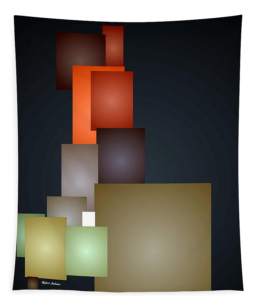 Rafael Salazar Tapestry featuring the digital art Dramatic Abstract by Rafael Salazar