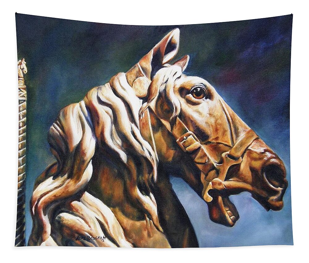 Dream Racer Tapestry featuring the painting Dream Racer by Lori Brackett