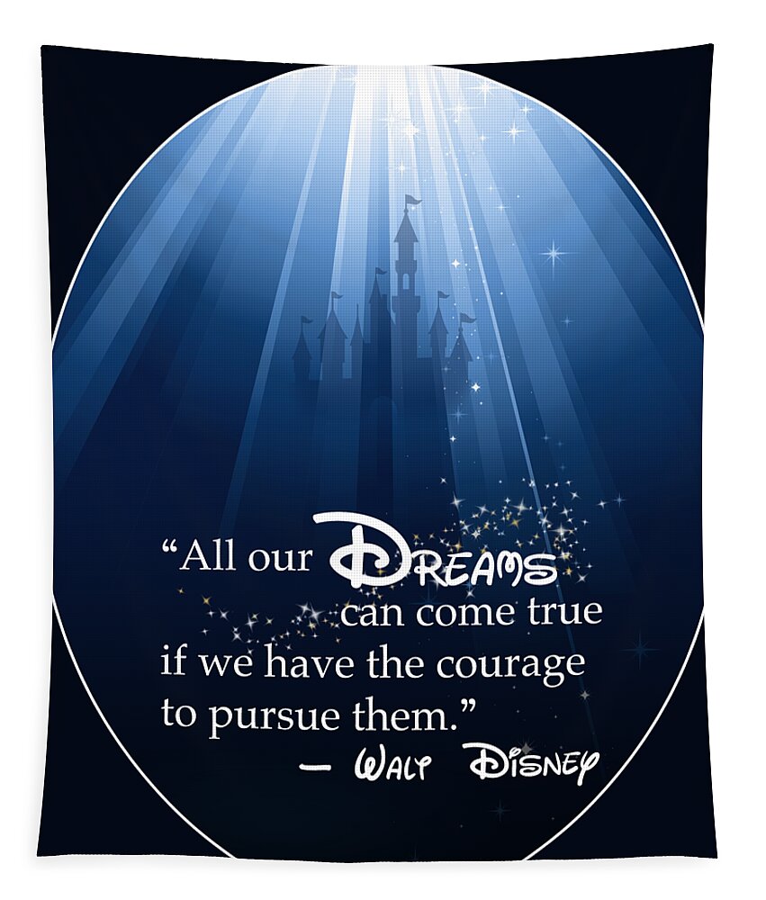 Disney Tapestry featuring the digital art Dreams Can Come True by Nancy Ingersoll