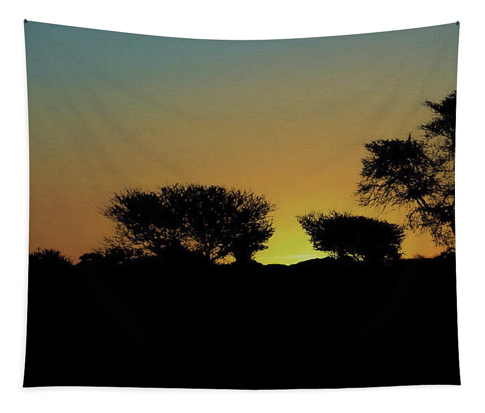 Sunset Tapestry featuring the digital art Dreams of Namibian Sunsets by Ernest Echols