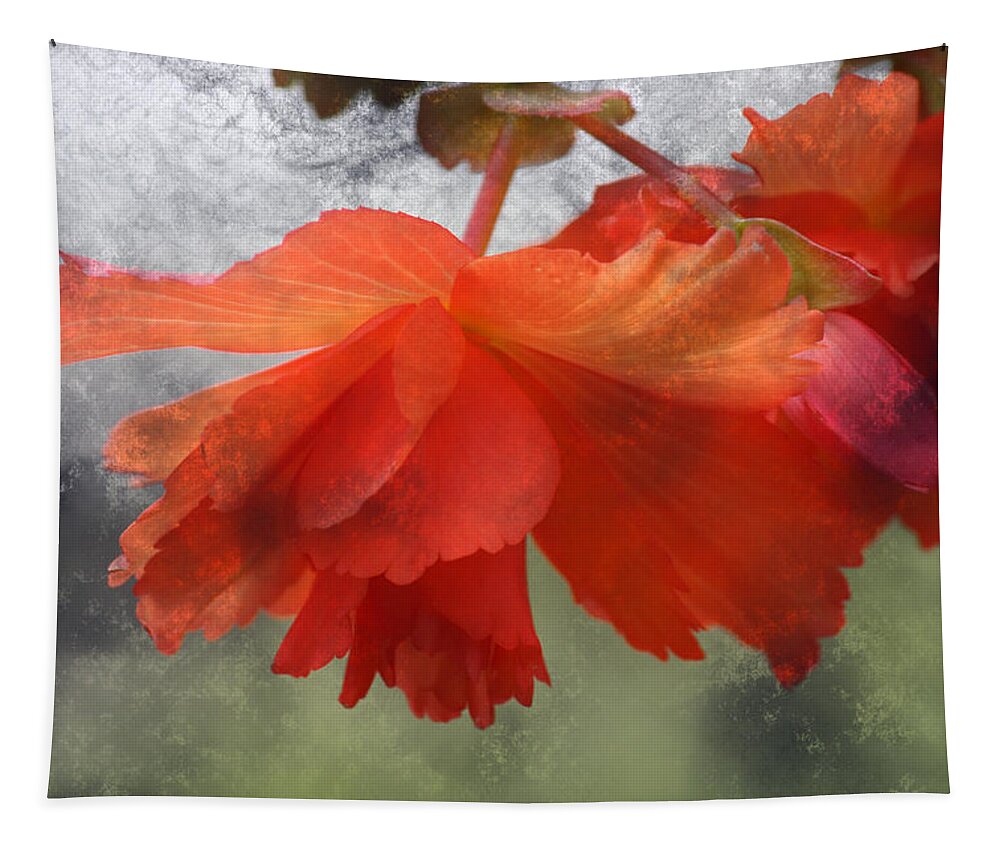 Flower Tapestry featuring the photograph Dreamy Tangerine by Julie Lueders 