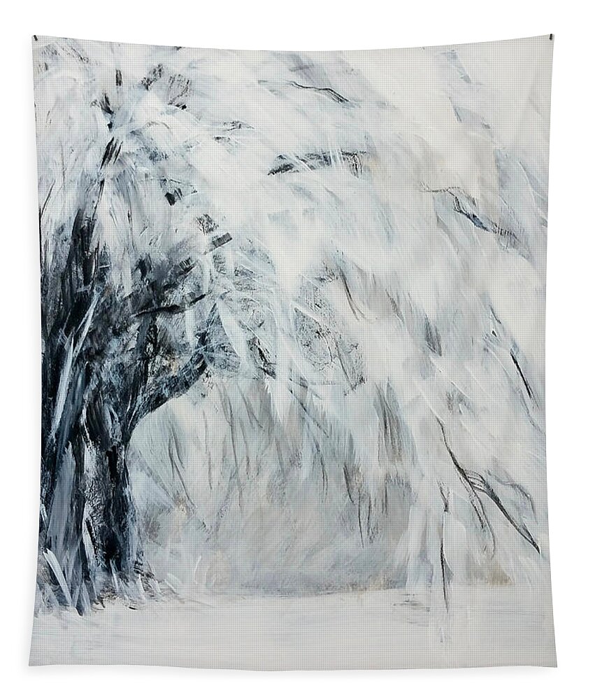 Dreamy Winter Tapestry featuring the painting Dreamy Winter by Kume Bryant