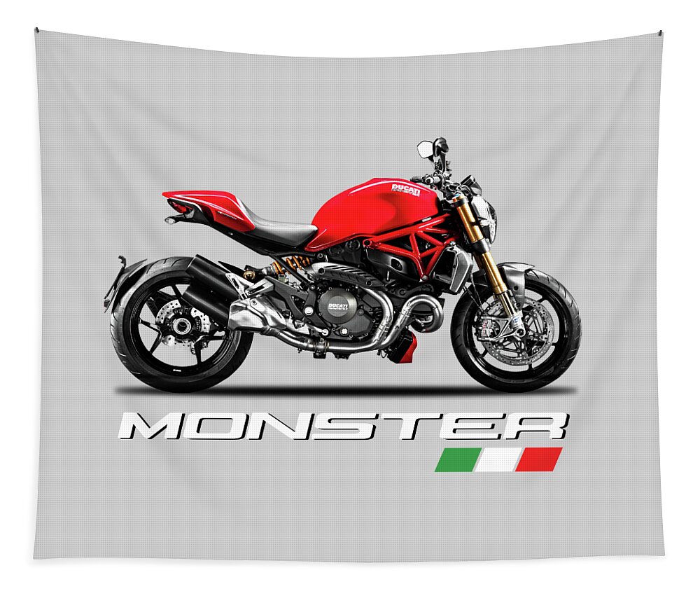 Ducati Monster Tapestry featuring the digital art Ducati Monster by Mark Rogan
