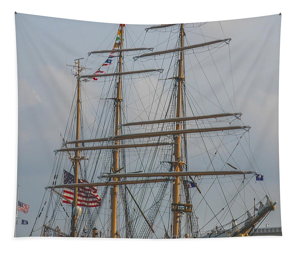 Uscg Eagle Tapestry featuring the photograph Eagle in Charleston by Dale Powell