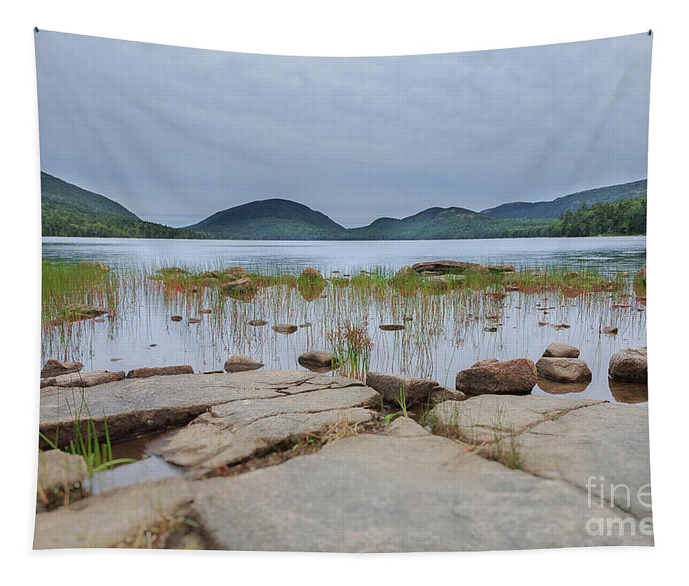 #elizabethdow Tapestry featuring the photograph Eagle Lake Acadia National Park by Elizabeth Dow