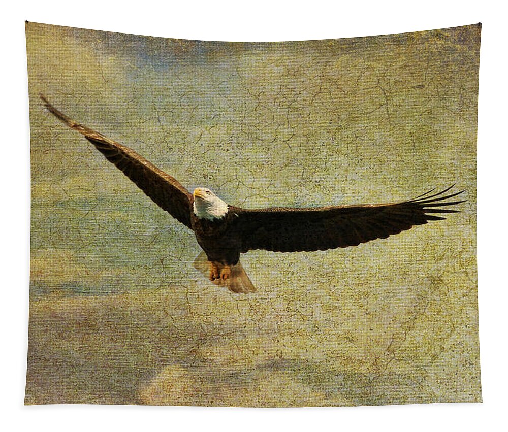 Eagle Tapestry featuring the photograph Eagle Medicine by Deborah Benoit