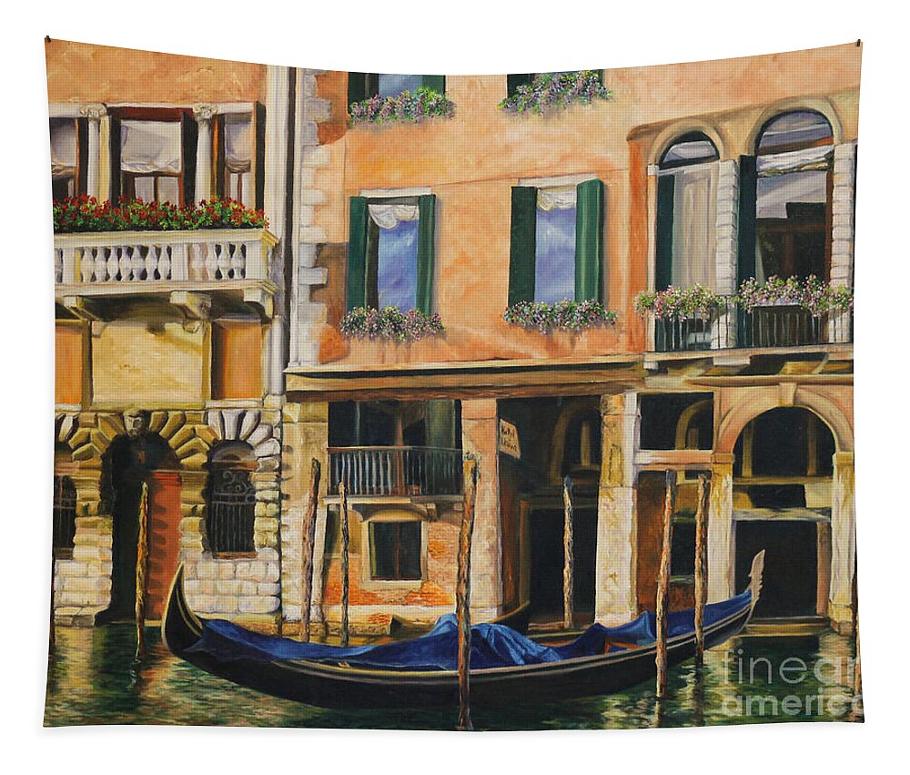 Venice Painting Tapestry featuring the painting Early Morning in Venice by Charlotte Blanchard