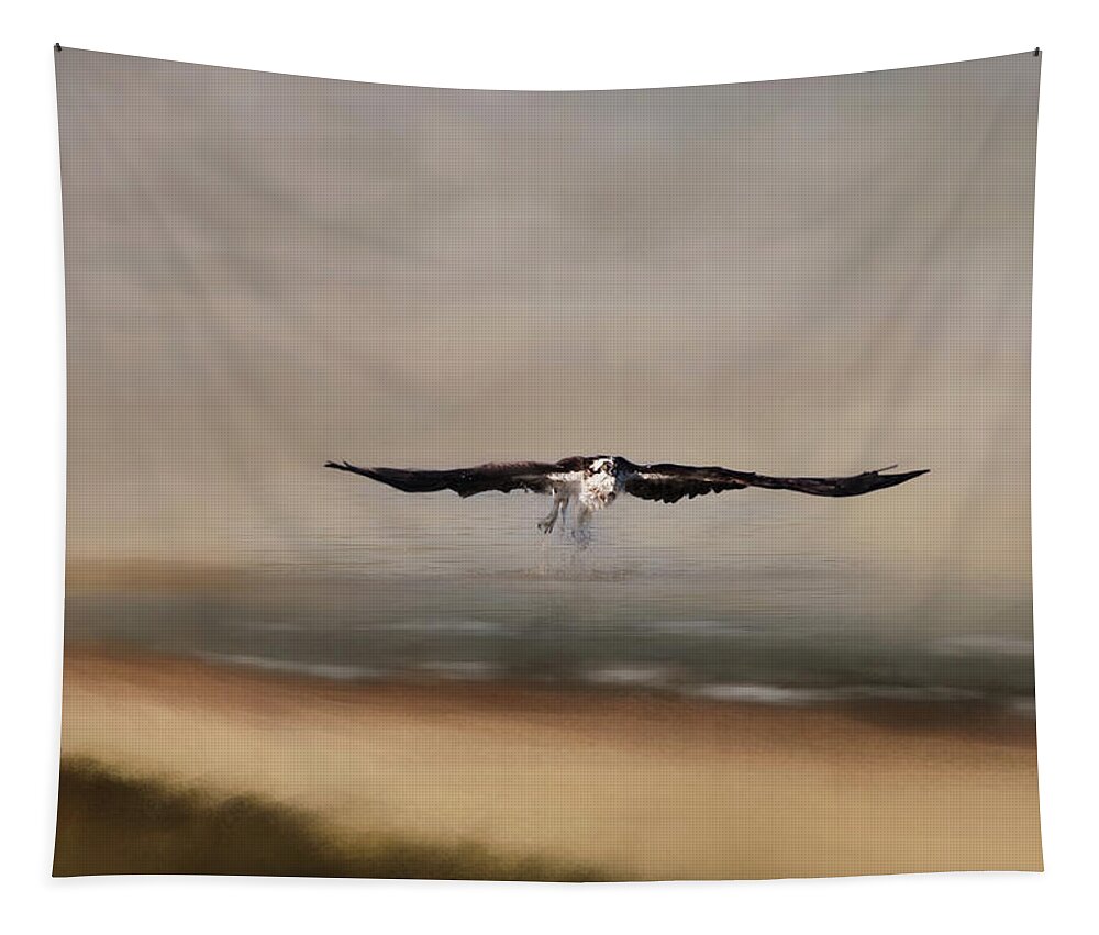 Landscape Tapestry featuring the photograph Early Morning Takeoff by Kim Hojnacki