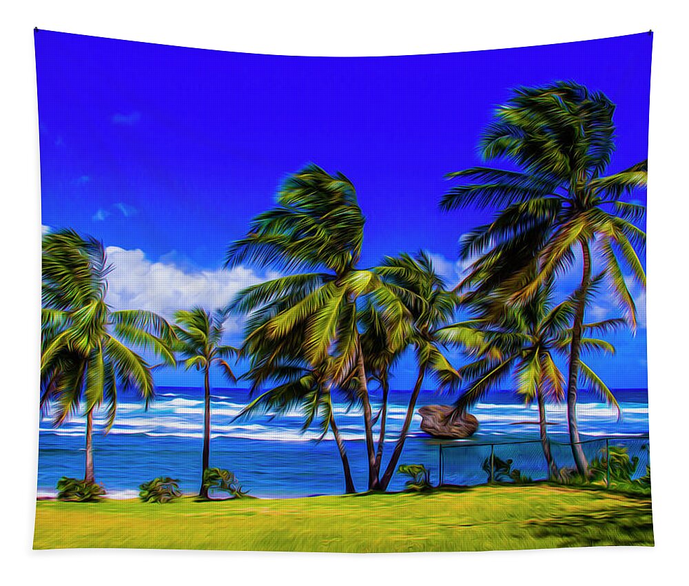 Barbados Tapestry featuring the photograph East Coast by Stuart Manning