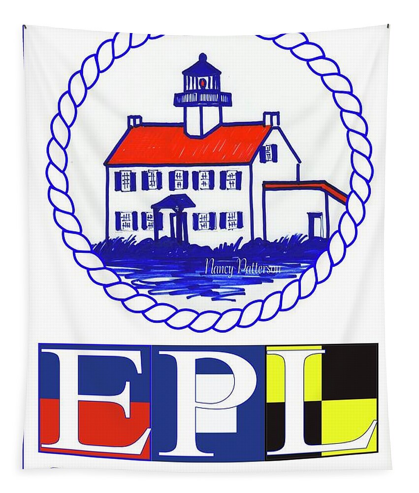 East Point Lighthouse Tapestry featuring the digital art East Point Lighthouse Poster - 2 by Nancy Patterson