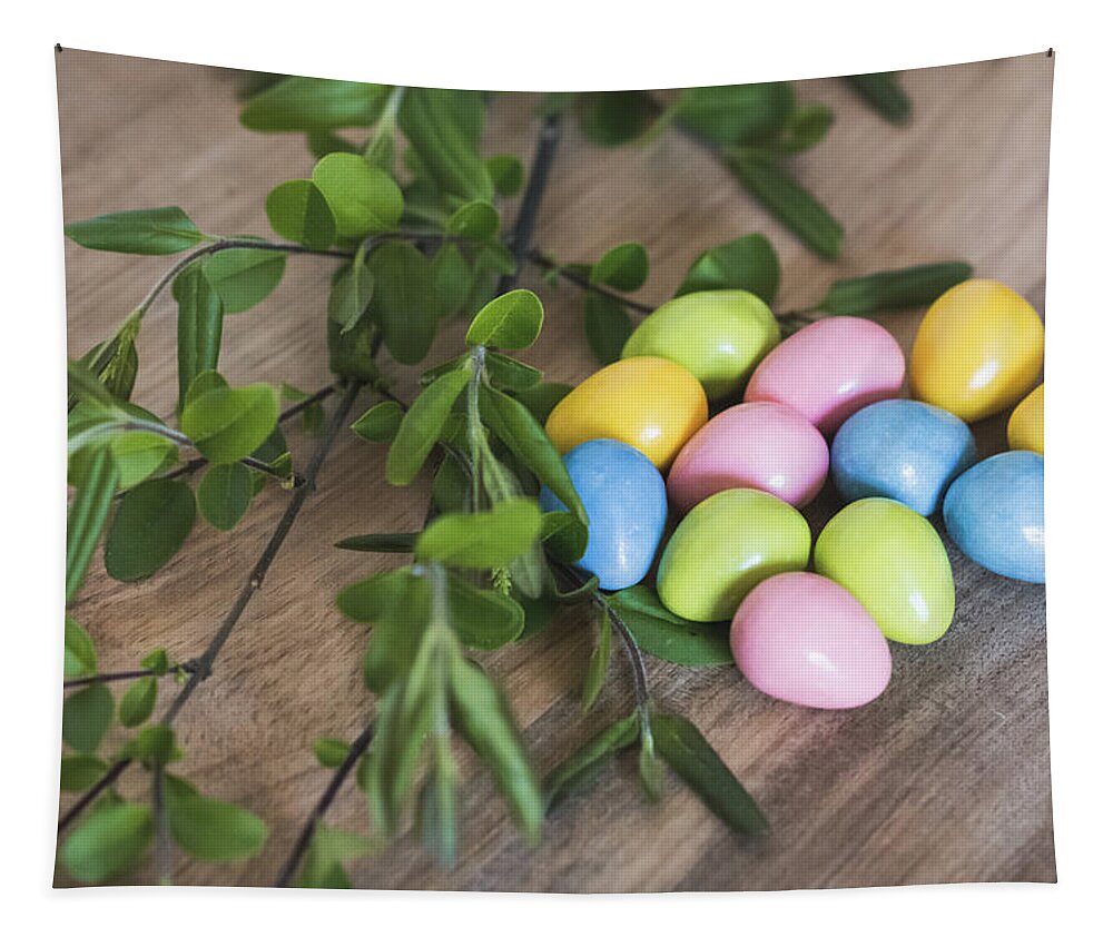 Candies Tapestry featuring the photograph Easter Eggs 20 by Andrea Anderegg