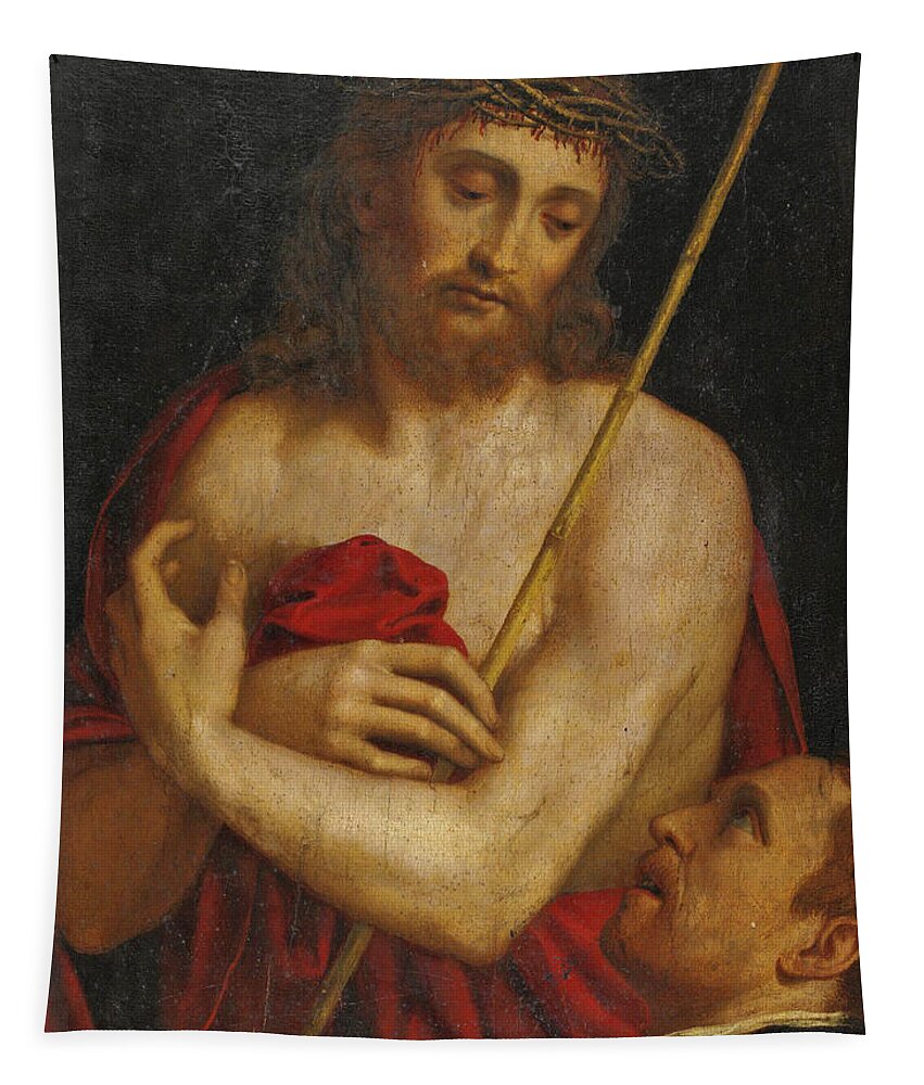 Circle Of Andrea Solario Tapestry featuring the painting Ecce Homo by Circle of Andrea Solario