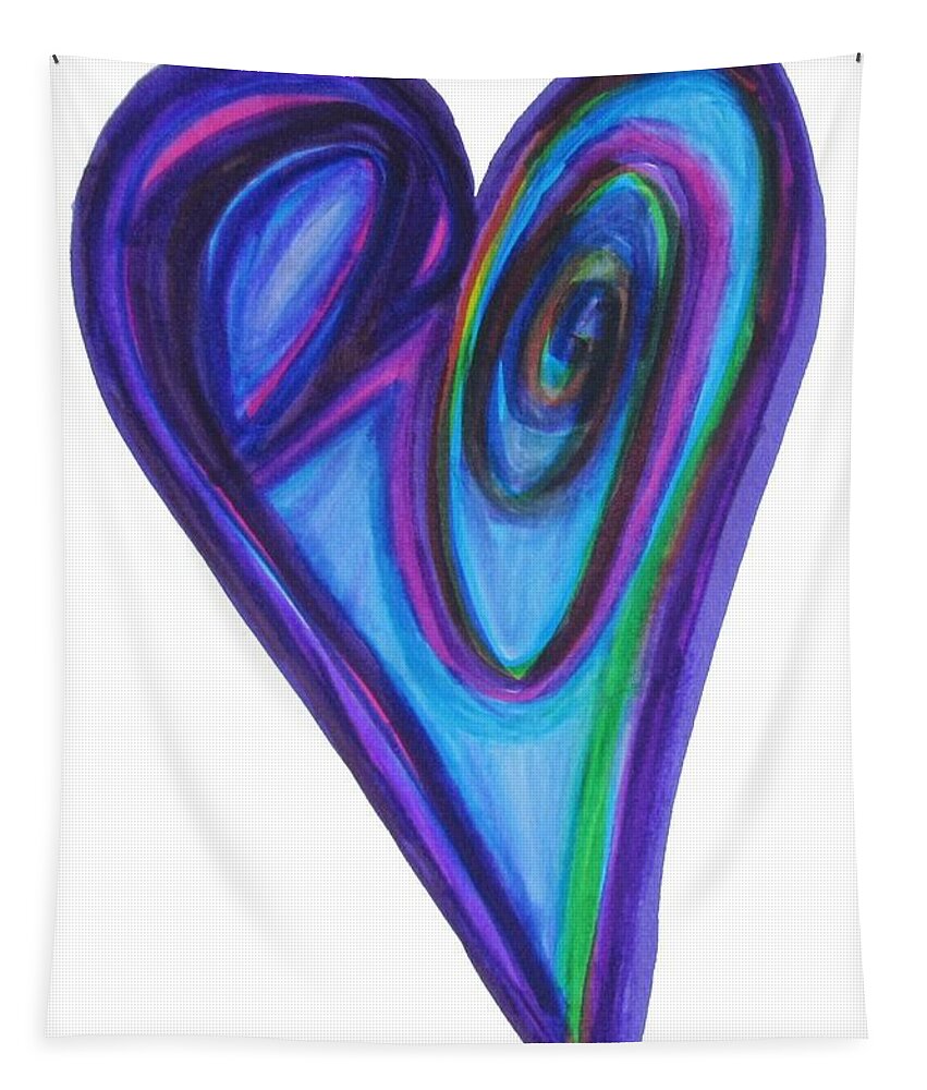 Heart Tapestry featuring the drawing Eclipse Eve Heart by Mars Besso