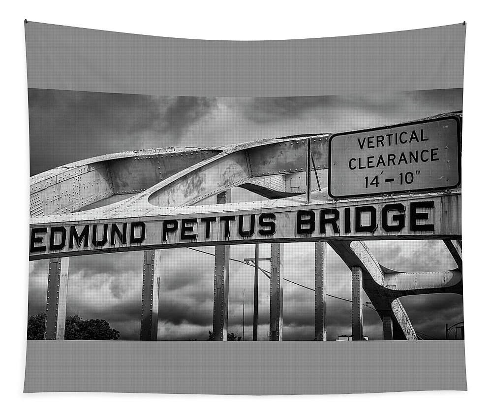 Civil Rights Tapestry featuring the photograph Edmund Pettus Bridge - 2 by Stephen Stookey