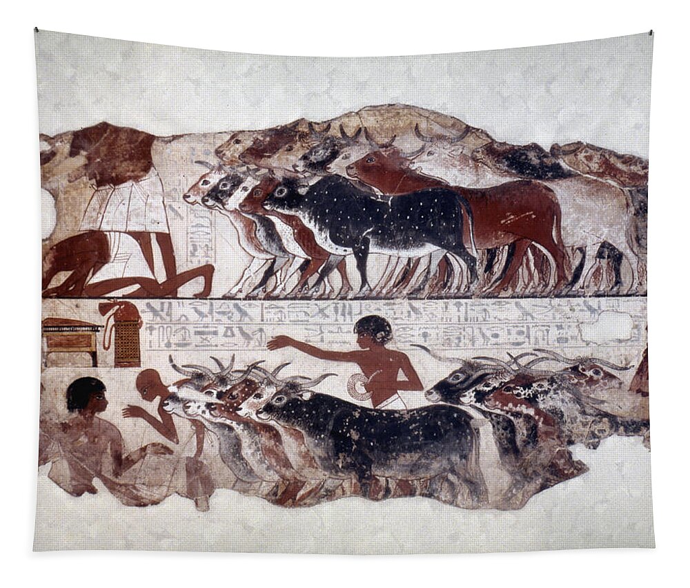 1400 B.c Tapestry featuring the photograph Egypt: Tomb Painting by Granger