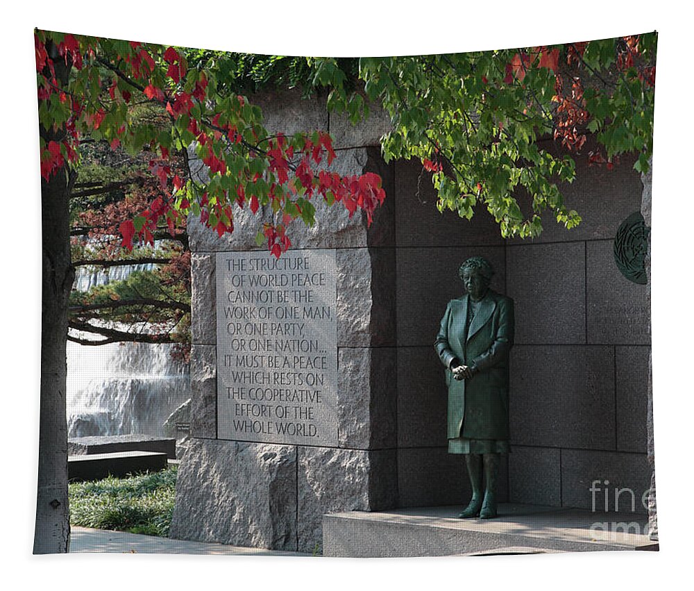  Capital Tapestry featuring the photograph Eleanor's Alcove at the FDR Memorial in Washington DC by William Kuta