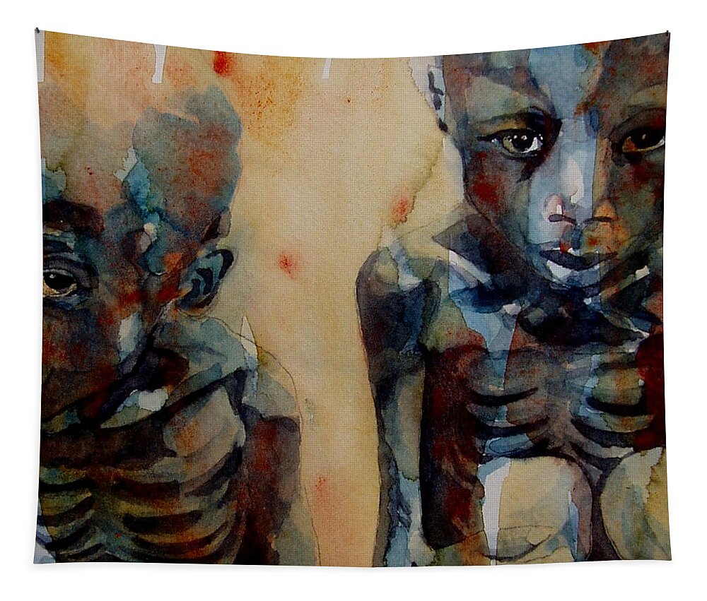 Sudan Tapestry featuring the painting Endangered species by Paul Lovering
