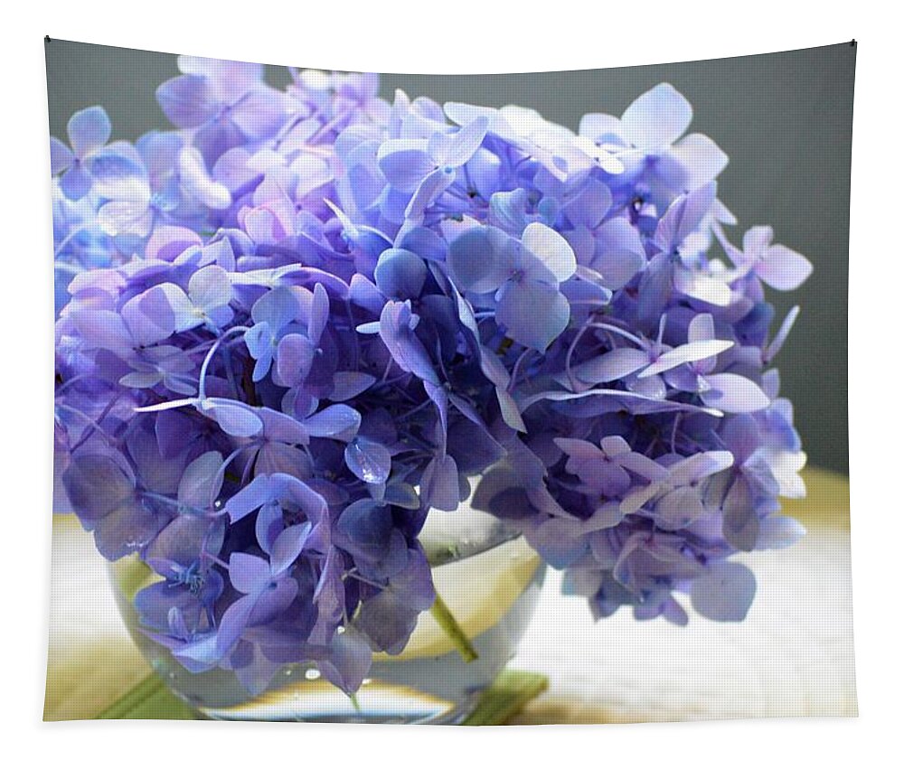 Endless Blue Hydrangea Tapestry featuring the photograph Endless Summer Two by Marla McPherson