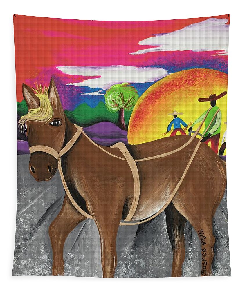 Sabree Tapestry featuring the painting Endurance by Patricia Sabreee