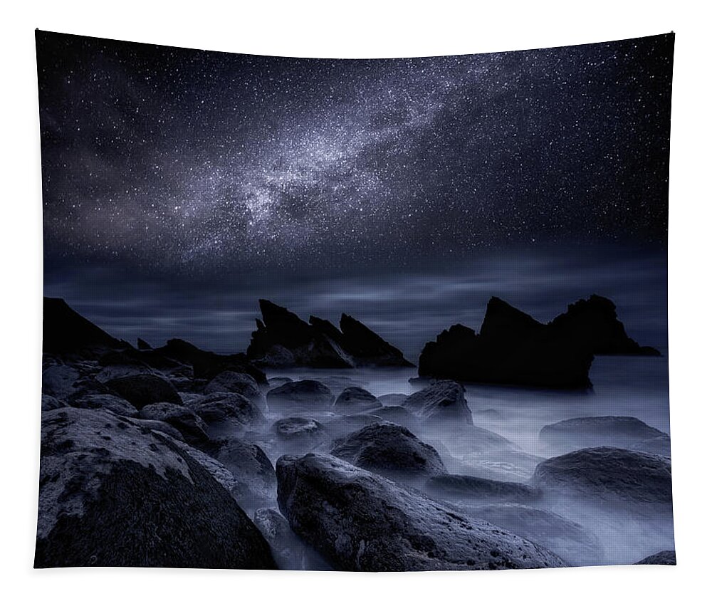 Night Tapestry featuring the photograph Ephemeral silence by Jorge Maia