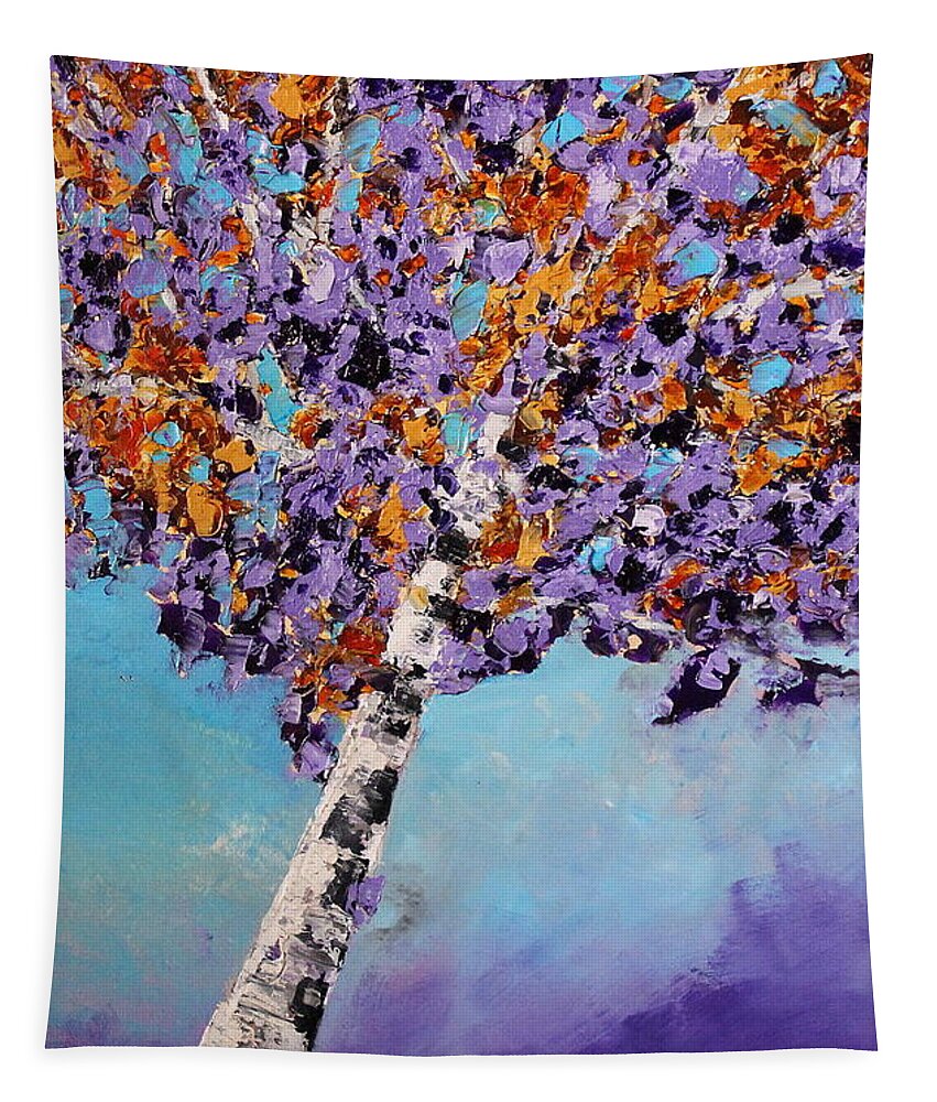Purple Tapestry featuring the painting Essence by Preethi Mathialagan
