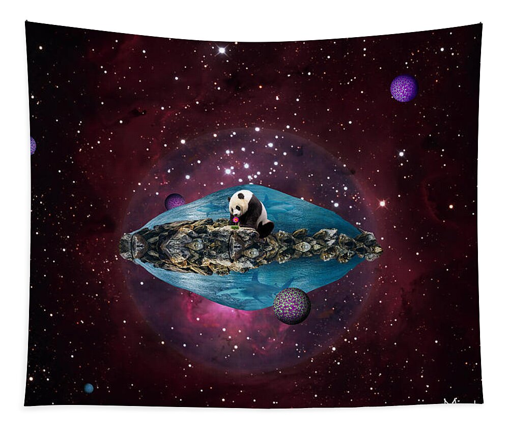 Space Tapestry featuring the mixed media Eternal Optimist by Mindy Huntress