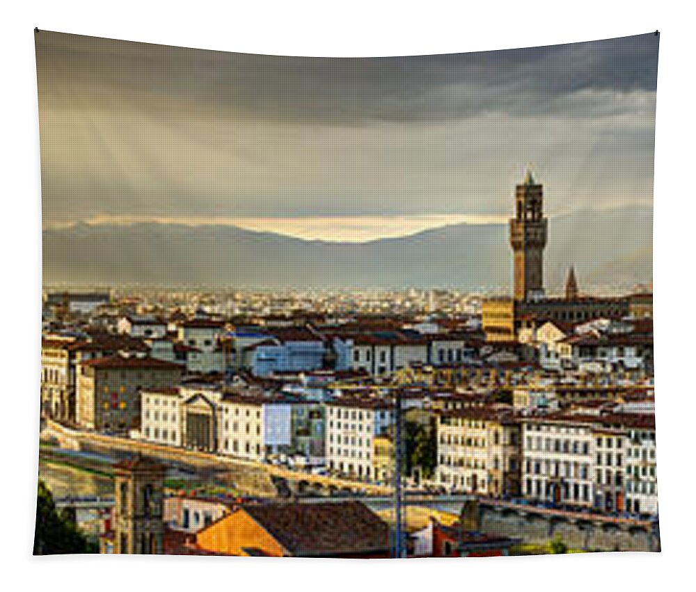 Florence Tapestry featuring the photograph Evening in Florence by Weston Westmoreland