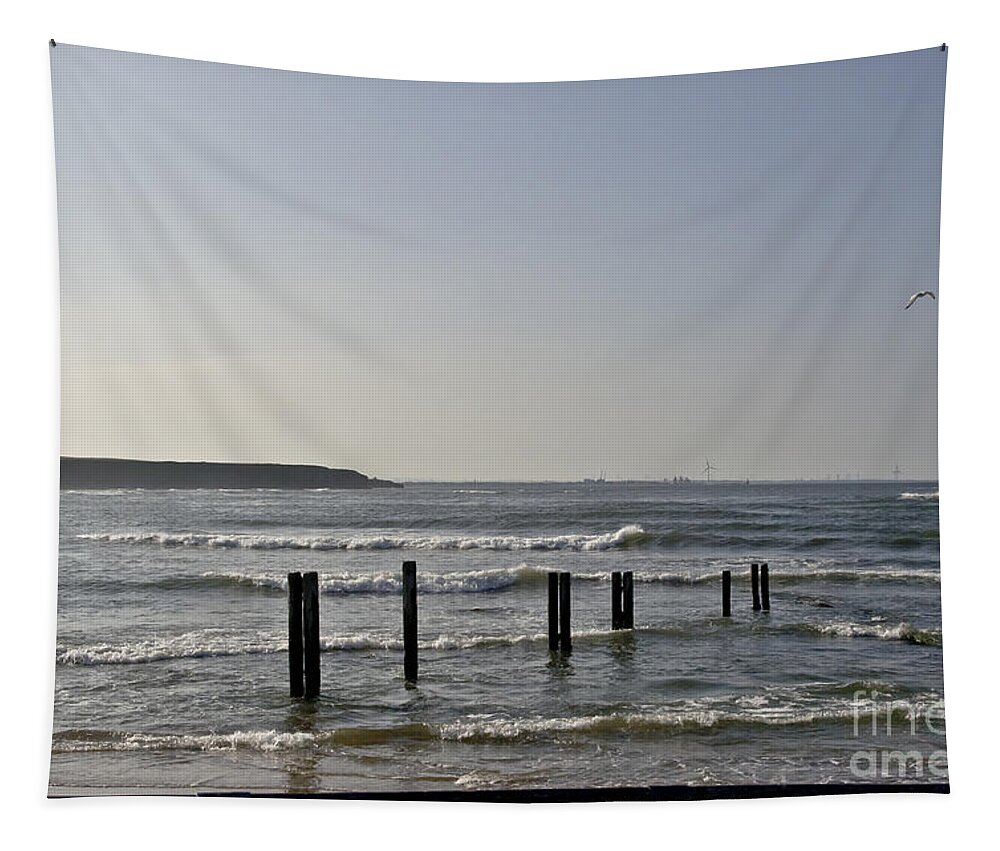 Waves Tapestry featuring the photograph Evening Seascape. by Elena Perelman