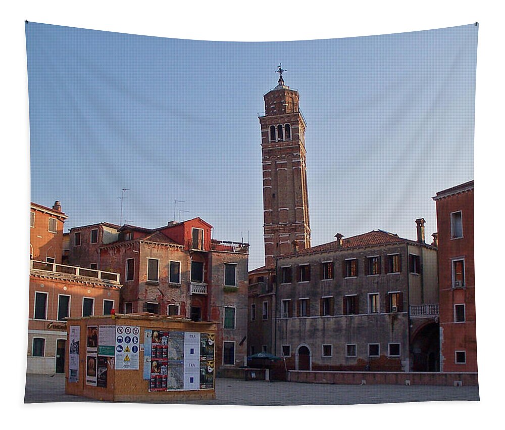Venice Tapestry featuring the photograph Evening Sun. Venice. by Elena Perelman