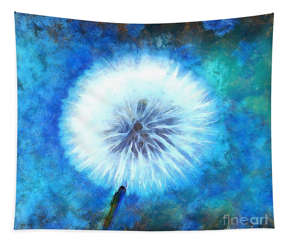 Dandelion Tapestry featuring the digital art Exist In Magic by Krissy Katsimbras