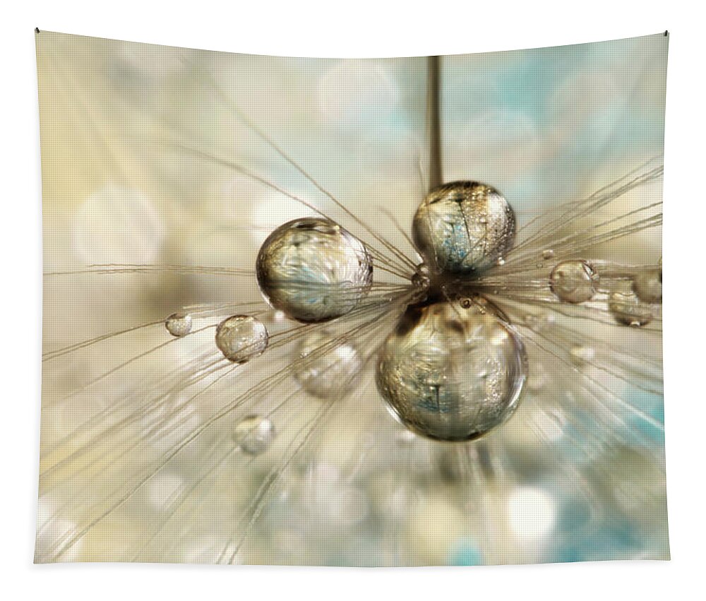 Dandelion Tapestry featuring the photograph Exploding Dandy Drops by Sharon Johnstone