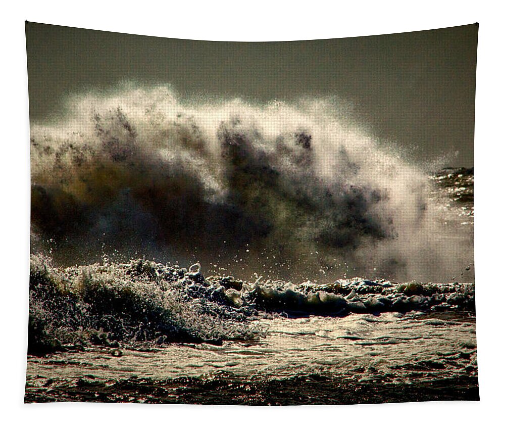 Atlantic Ocean Tapestry featuring the photograph Explosion In The Ocean by Bill Swartwout