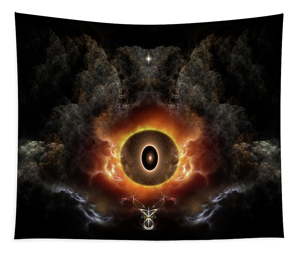 Eye Of Chaos Tapestry featuring the digital art Eye Of Chaos by Rolando Burbon