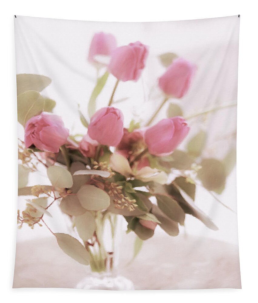 Fading Warmth Tapestry featuring the pastel Fading Warmth by Georgiana Romanovna