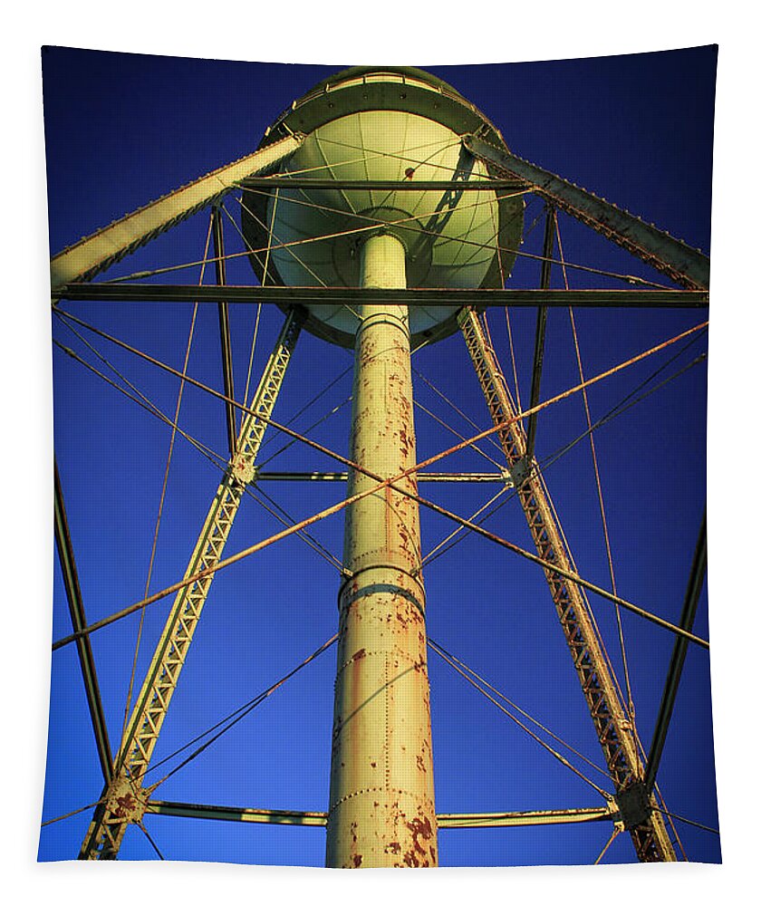 Reid Callaway Water Tower Art Tapestry featuring the photograph Faithful Mary Leila Cotton Mill Water Tower Art by Reid Callaway