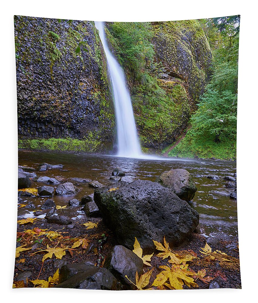 Columbia River Gorge Tapestry featuring the photograph Fall Gorge by Jonathan Davison