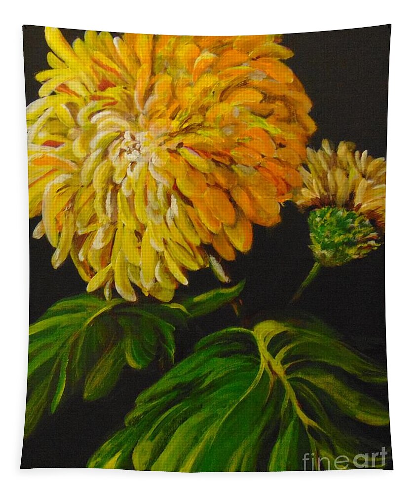 Mum Tapestry featuring the painting Fall by Saundra Johnson