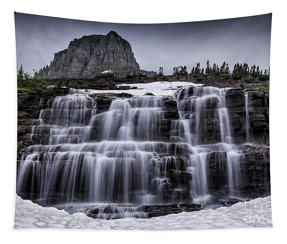 Glacier Tapestry featuring the photograph Falls In Glacier 1 by Timothy Hacker