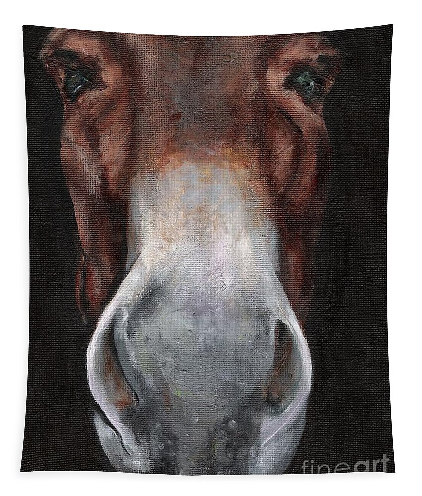 Mule Tapestry featuring the painting Fannie by Frances Marino