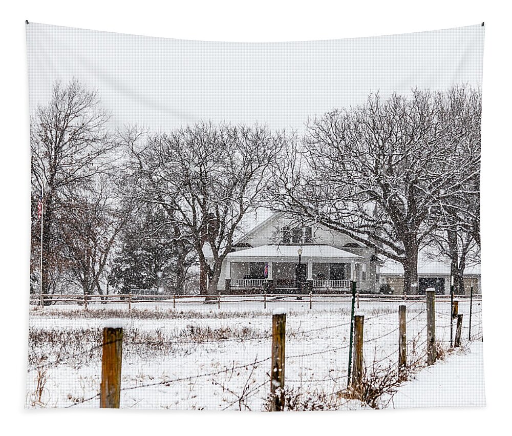 Jay Stockhaus Tapestry featuring the photograph Farm House by Jay Stockhaus