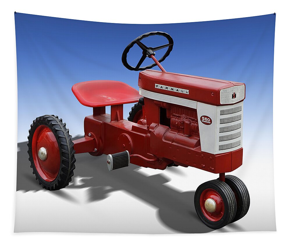 Farmall Tapestry featuring the photograph Farmall Peddle Tracter by Mike McGlothlen