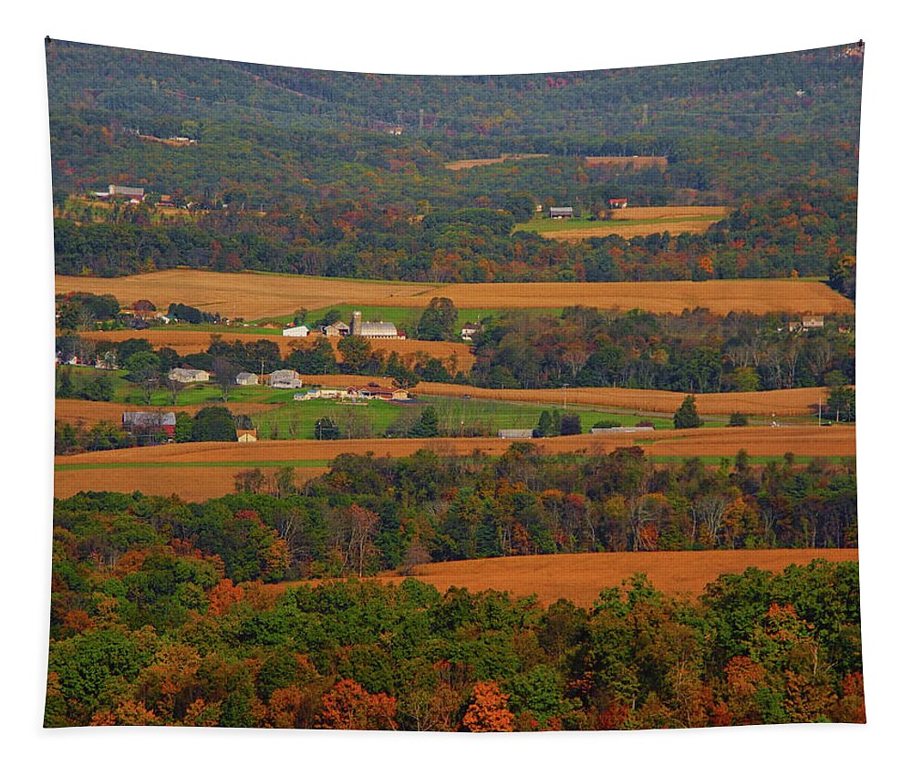 Farms Below The Pa At Tapestry featuring the photograph Farms Below the PA AT by Raymond Salani III