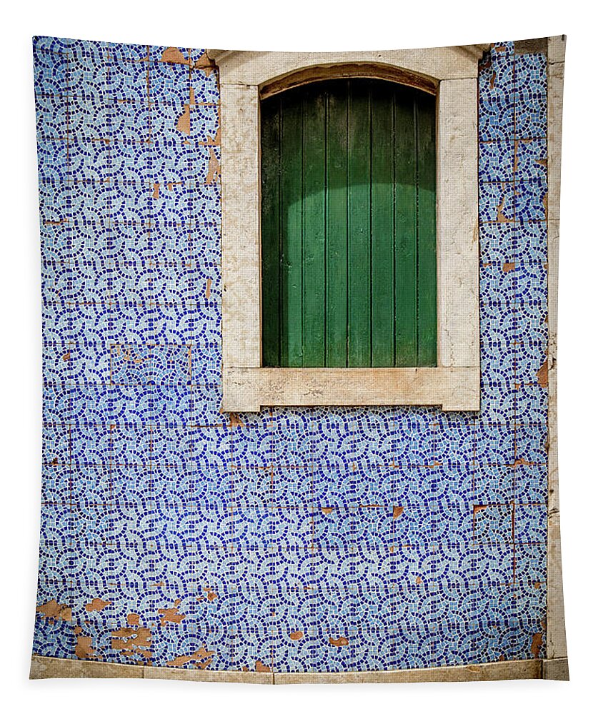 Faro Tapestry featuring the photograph Faro Blue Tiles by Nigel R Bell